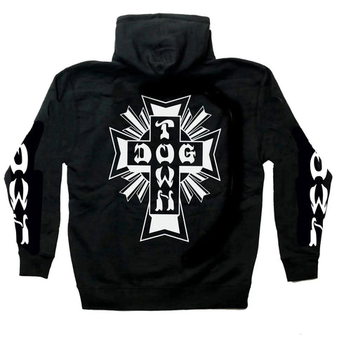 Dogtown Cross Logo Pullover Hooded Sweatshirt w/ Sleeveprint