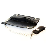 Dogtown Vintage Cross Large Leather Chain Wallet With Belt Loop