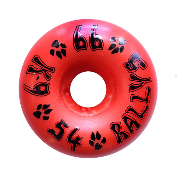 K-9 Rallys Wheels - 54mm x 99a - Cherry Bomb Red  (Set of 4)