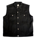 Dogtown Cross Logo Denim Vest - Black