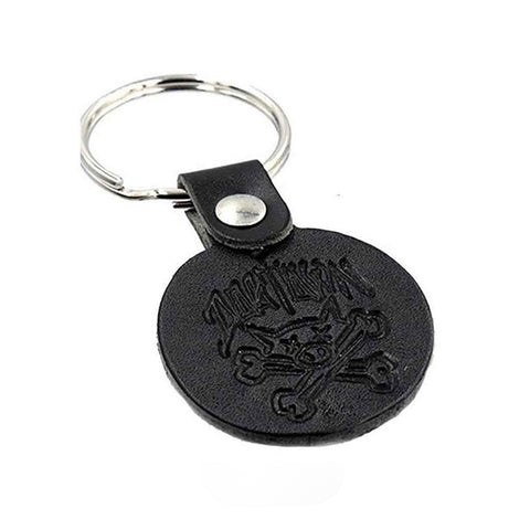 Dogtown Pig & Bones Leather Keychain 1.5"