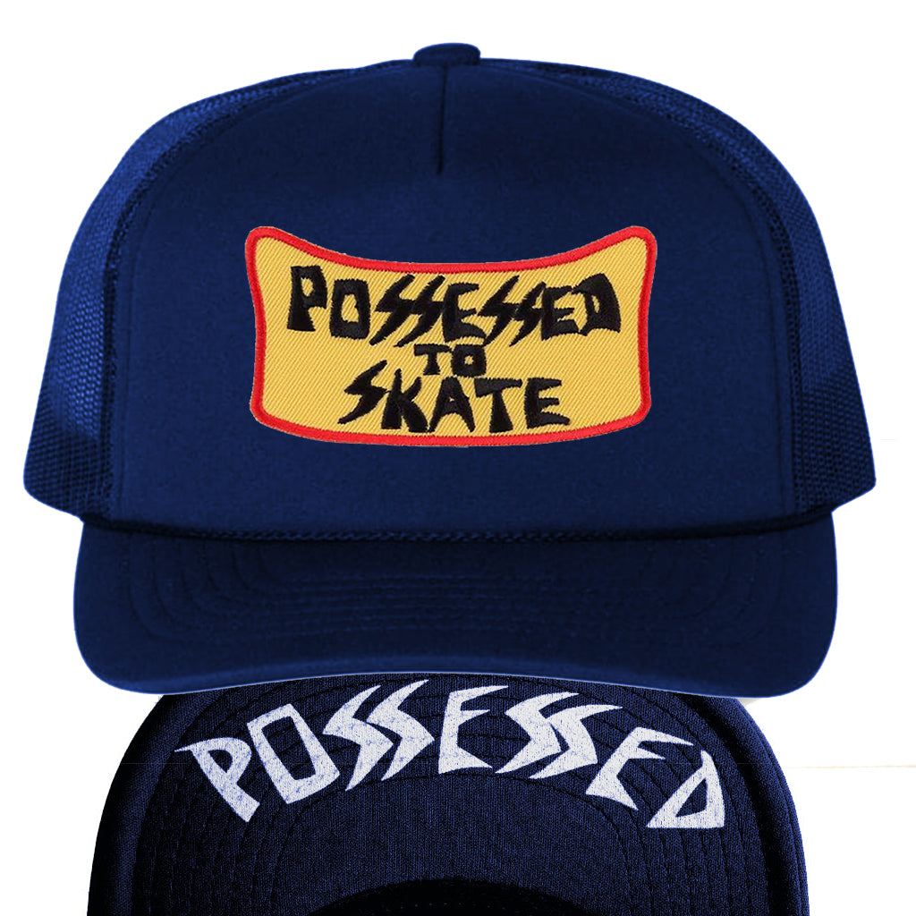 Suicidal Skates Possessed to Skate Patch Flip Mesh Hat Suicidal Skates Possessed to Skate Patch Flip Mesh Hat
