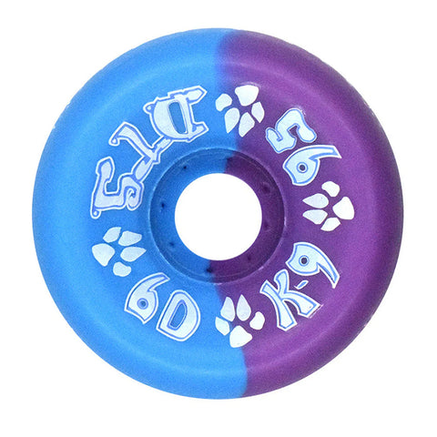 K-9 80s Wheels - 60mm x 95a - Neon Blue / Purple  (Set of 4)
