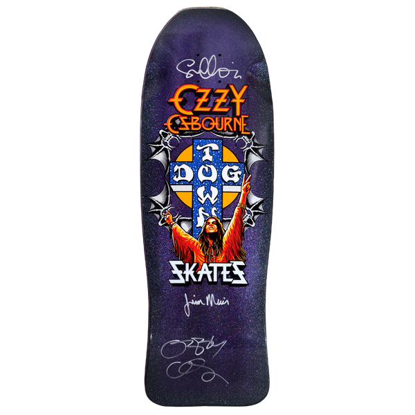 Signed Limited Dogtown Ozzy Osbourne Deck - 10.125" x 30.325" - Fairy Dust  Purple Flake / Black Fade