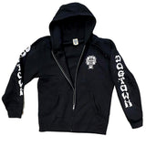 Dogtown Cross Logo Zip Hooded Sweatshirt w/ Sleeveprint