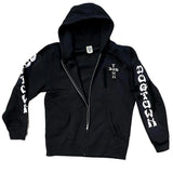 Dogtown Cross Logo Zip Hooded Sweatshirt w/ Sleeveprint