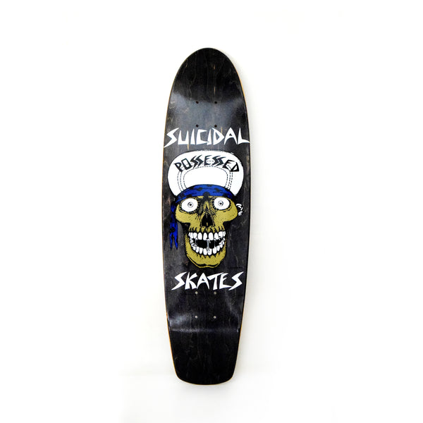 Suicidal Skates Punk Skull cruiser deck 7.875" X 30.25" - Assorted Stains