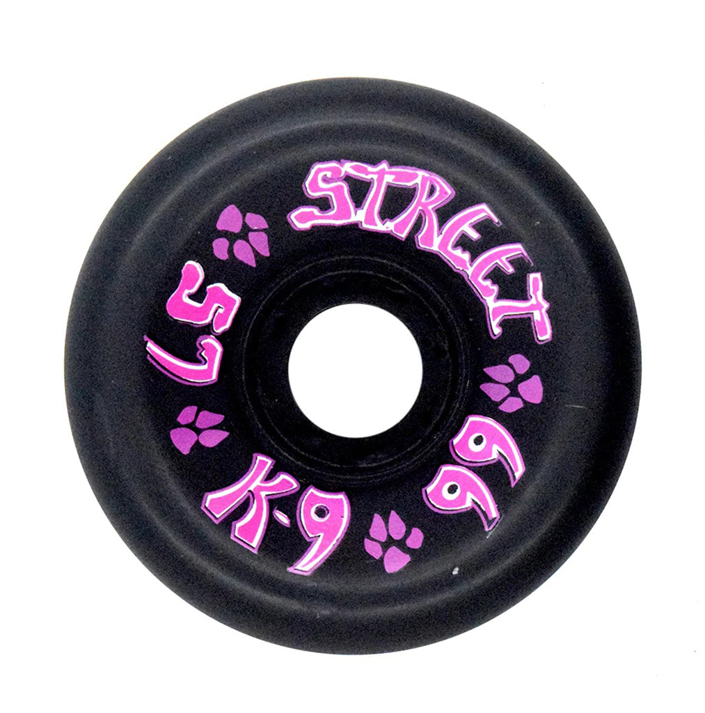 K-9 80s Street Wheels - 57mm x 99a - Black (Set of 4