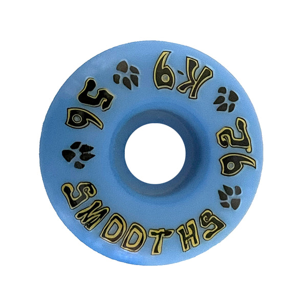 K-9 Smooths Wheels - 56mm x 92a - Sky Blue  (Set of 4)