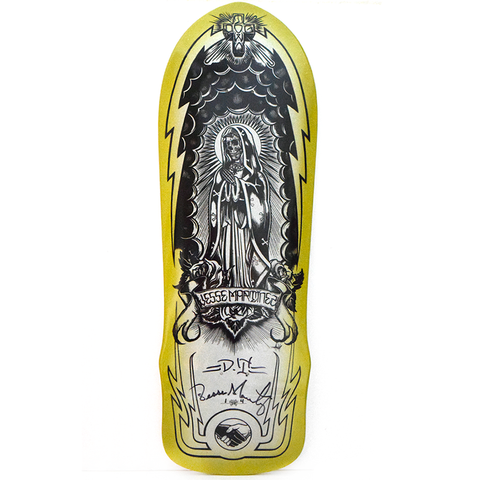 Limited Edition - Dogtown Jesse Martinez Guadalupe Handshake. Silver Flake With Gold Fade With One Color Black Outline Deck